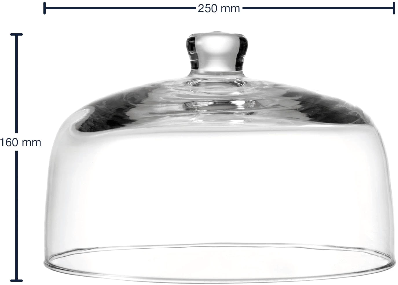 LEONARDO Schutzhaube Glocke, TWENTY 4, Glas, handgefertigtes Unikat